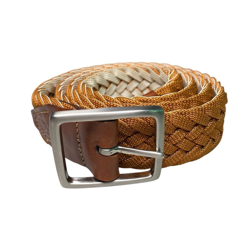 Martin Dingman Belt Size 38 1 3/8" Braided Synthetic Copper Brown